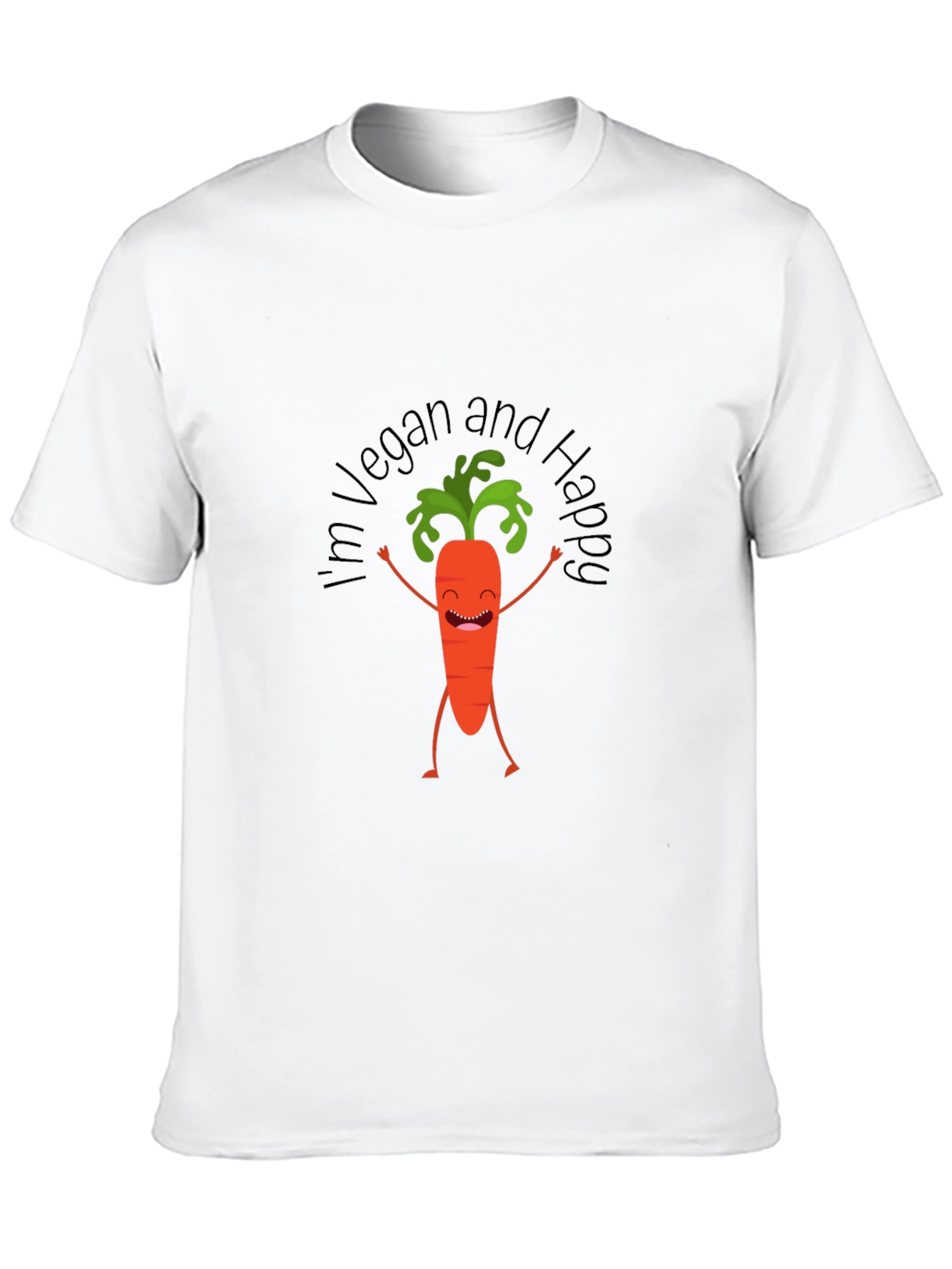 Vegan and Happy Carrot Graphic Tee - Unisex