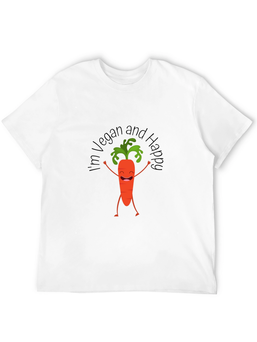 Vegan and Happy Carrot Graphic Tee - Unisex
