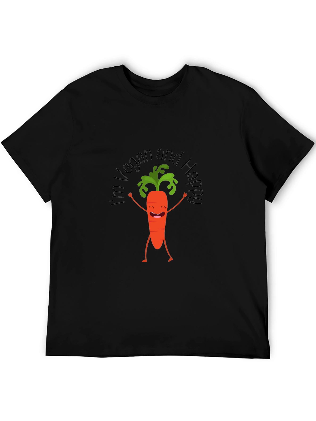 Vegan and Happy Carrot Graphic Tee - Unisex