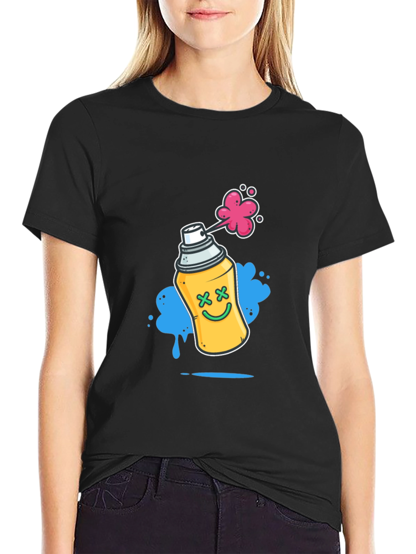 Spray Paint Can Graphic T-Shirt