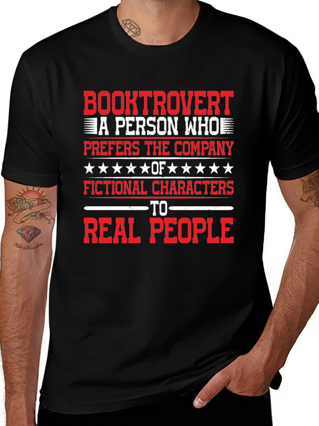 Booktrovert T-Shirt: Prefers Fictional Characters Tee