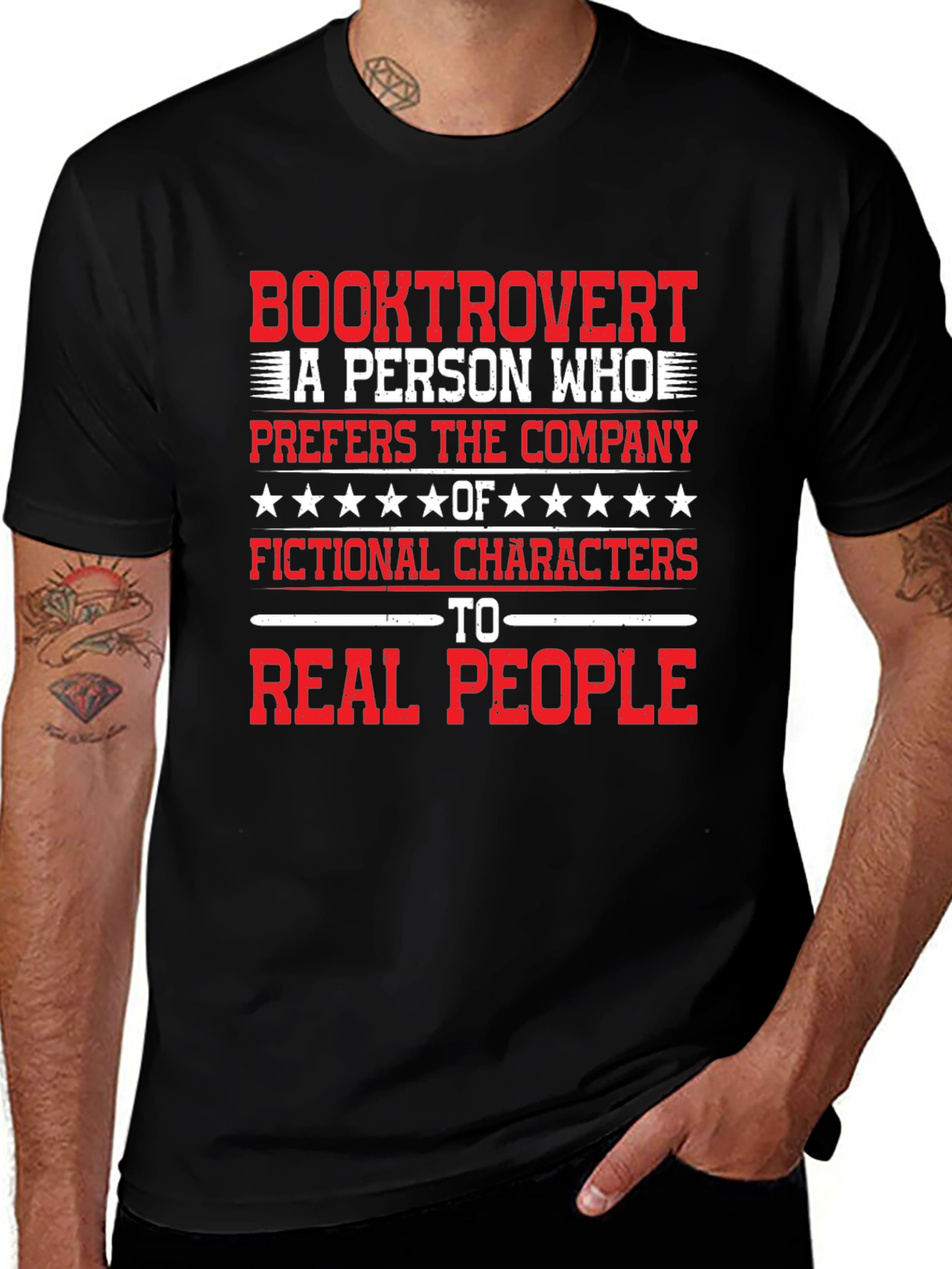 Booktrovert T-Shirt: Prefers Fictional Characters Tee