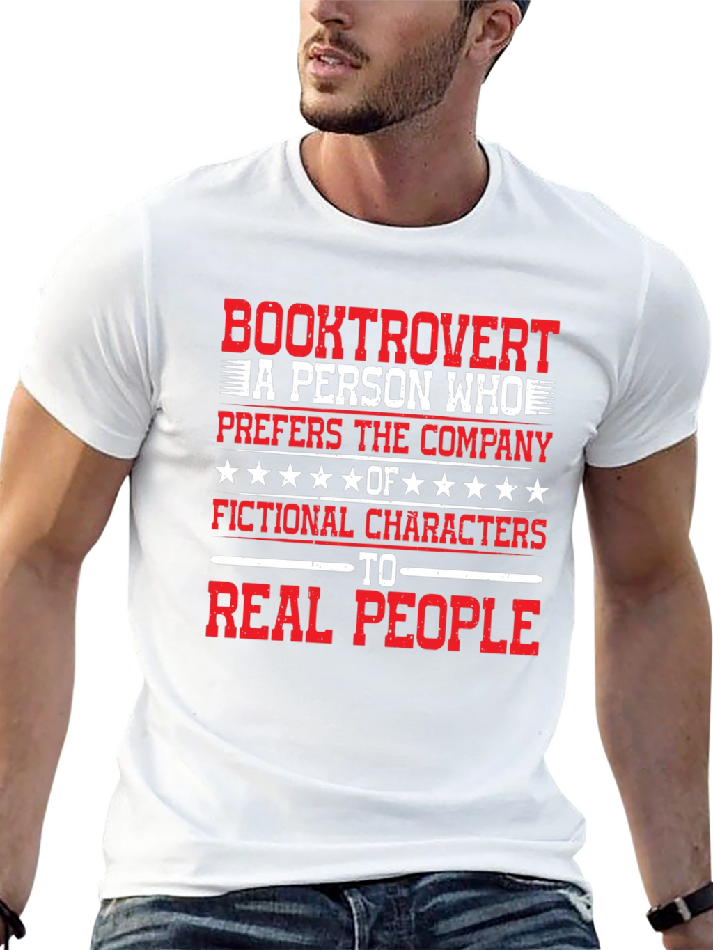 Booktrovert T-Shirt: Prefers Fictional Characters Tee