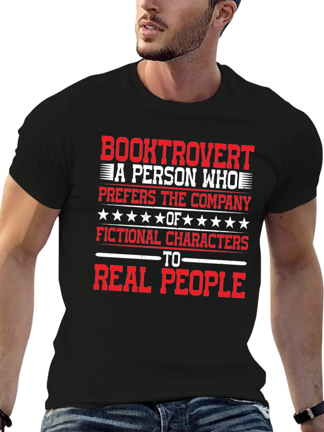 Booktrovert T-Shirt: Prefers Fictional Characters Tee
