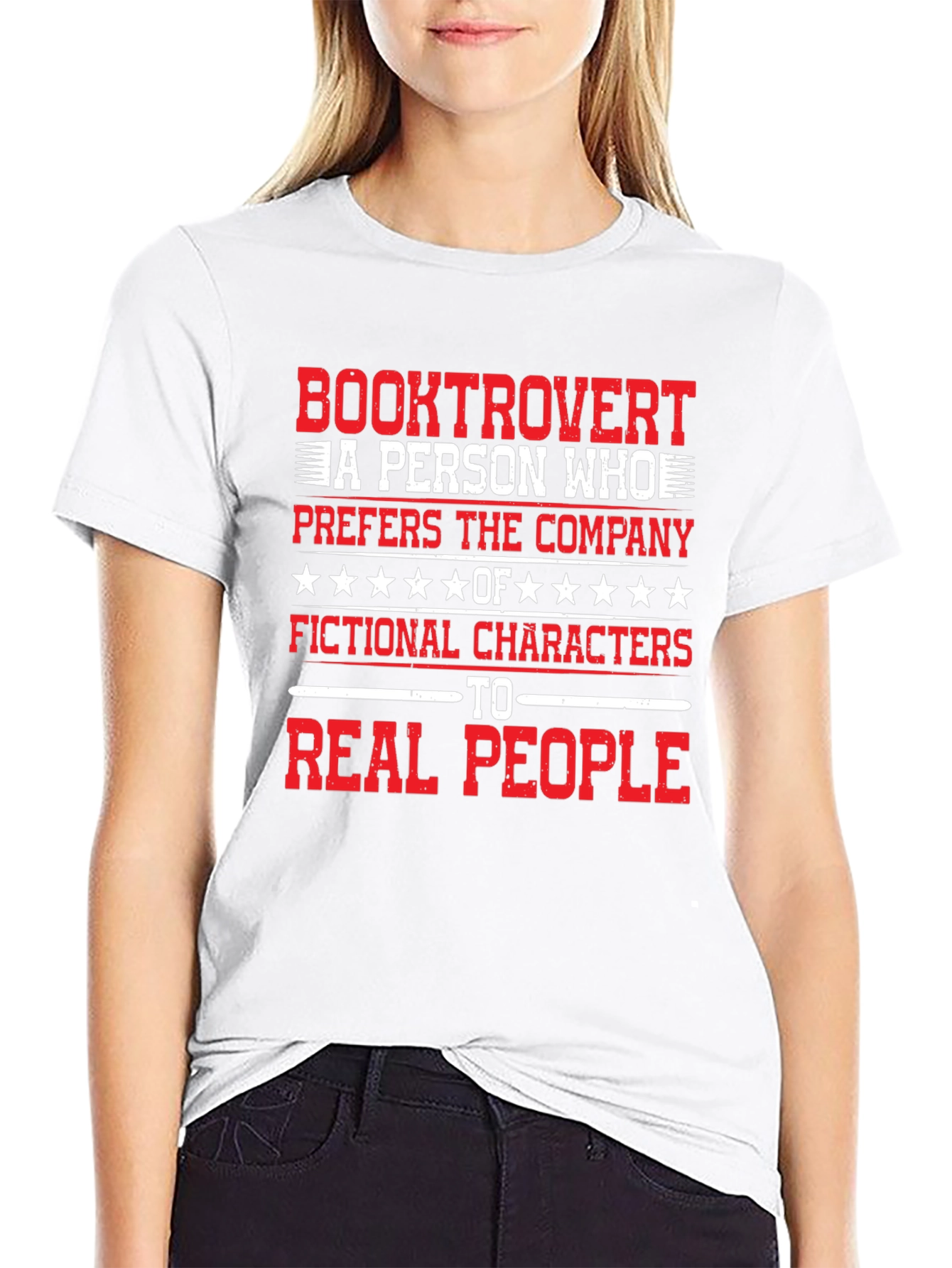 Booktrovert T-Shirt: Prefers Fictional Characters Tee