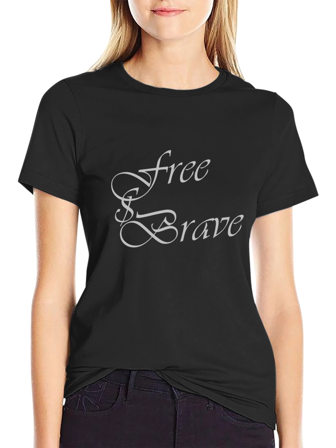 Free & Brave Graphic T-Shirt - Soft Cotton Blend
