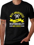 Awareness Responsibility and Choice Black T-Shirt