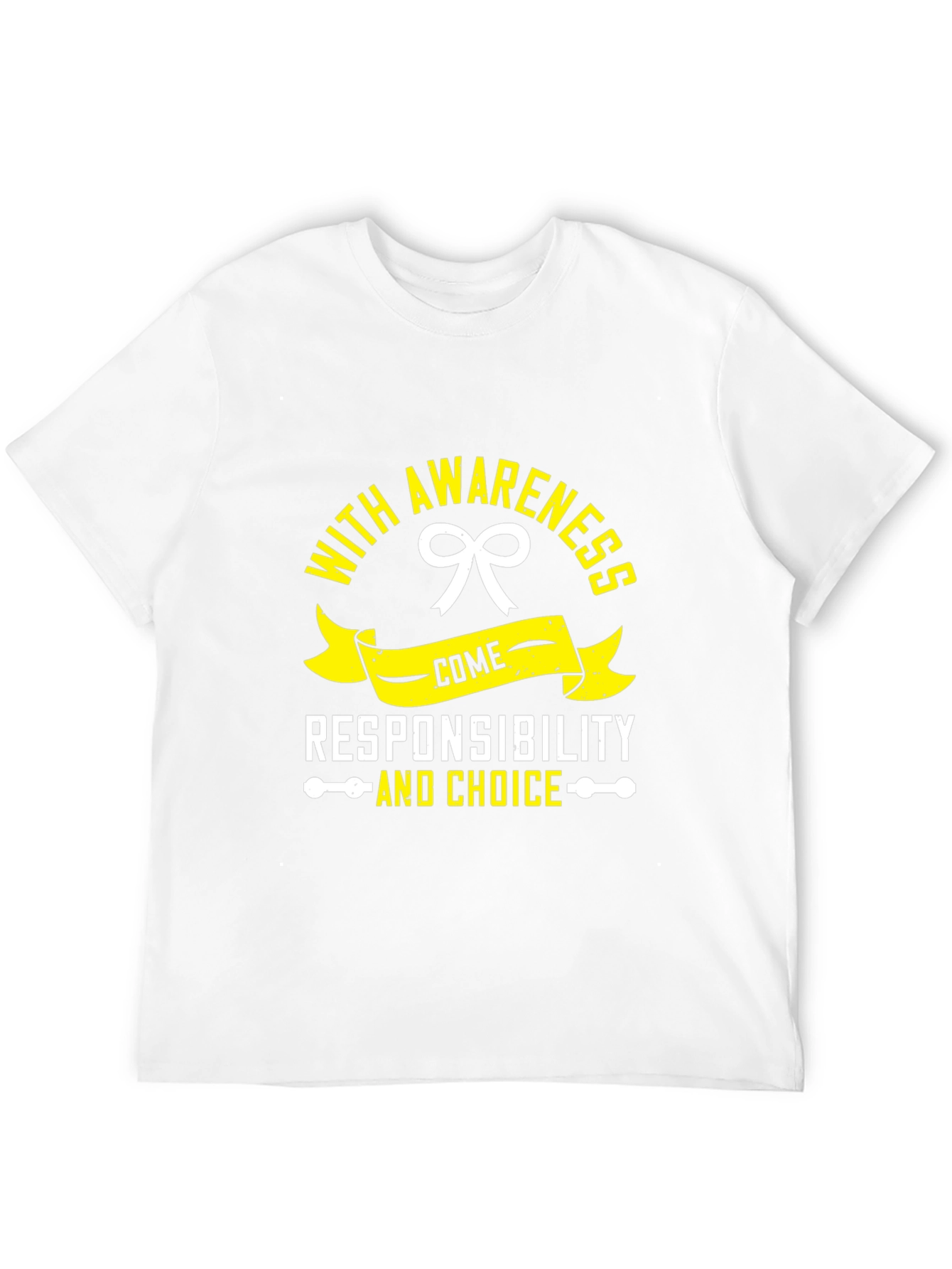 Awareness Responsibility and Choice Black T-Shirt
