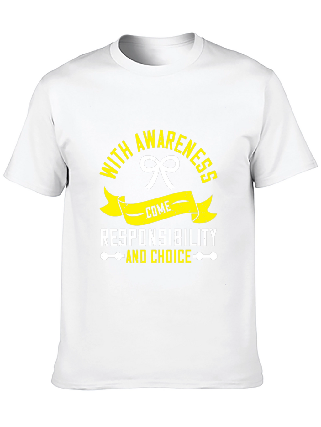 Awareness Responsibility and Choice Black T-Shirt