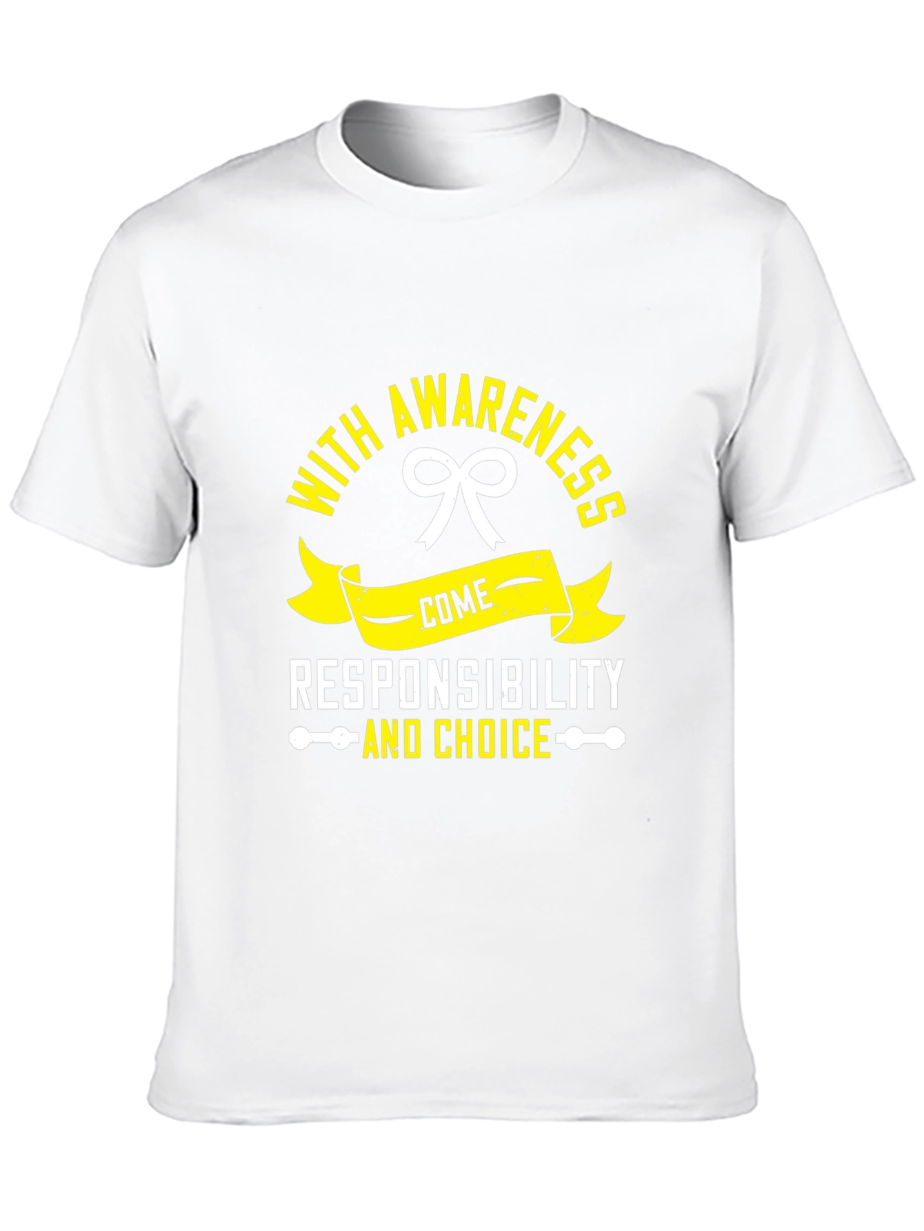 Awareness Responsibility and Choice Black T-Shirt