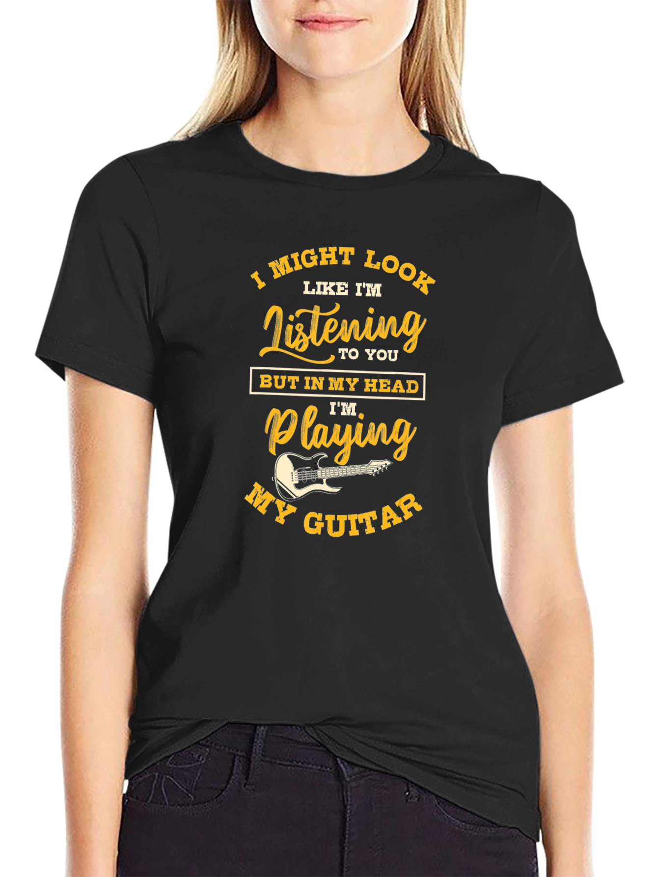 Guitar Lover Novelty Graphic T-Shirt