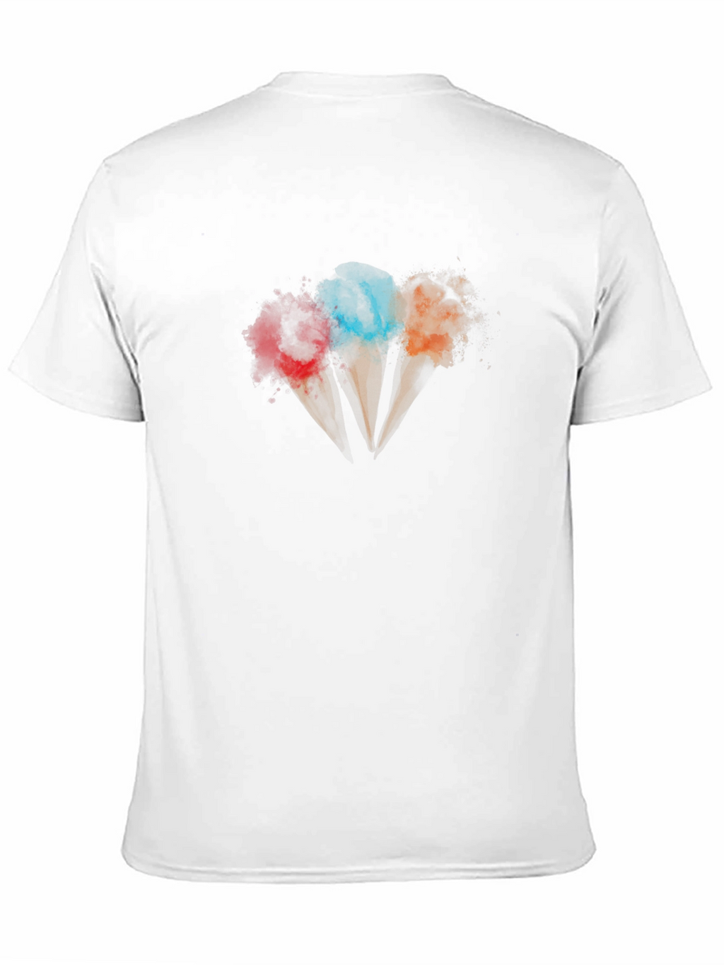 Mens Black T-Shirt with Ice Cream Cone Graphic