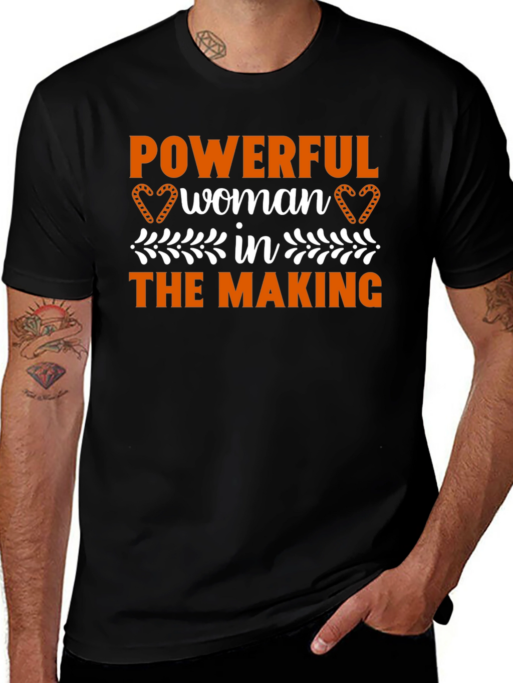 Powerful Woman in the Making Black T-Shirt