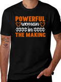 Powerful Woman in the Making Black T-Shirt