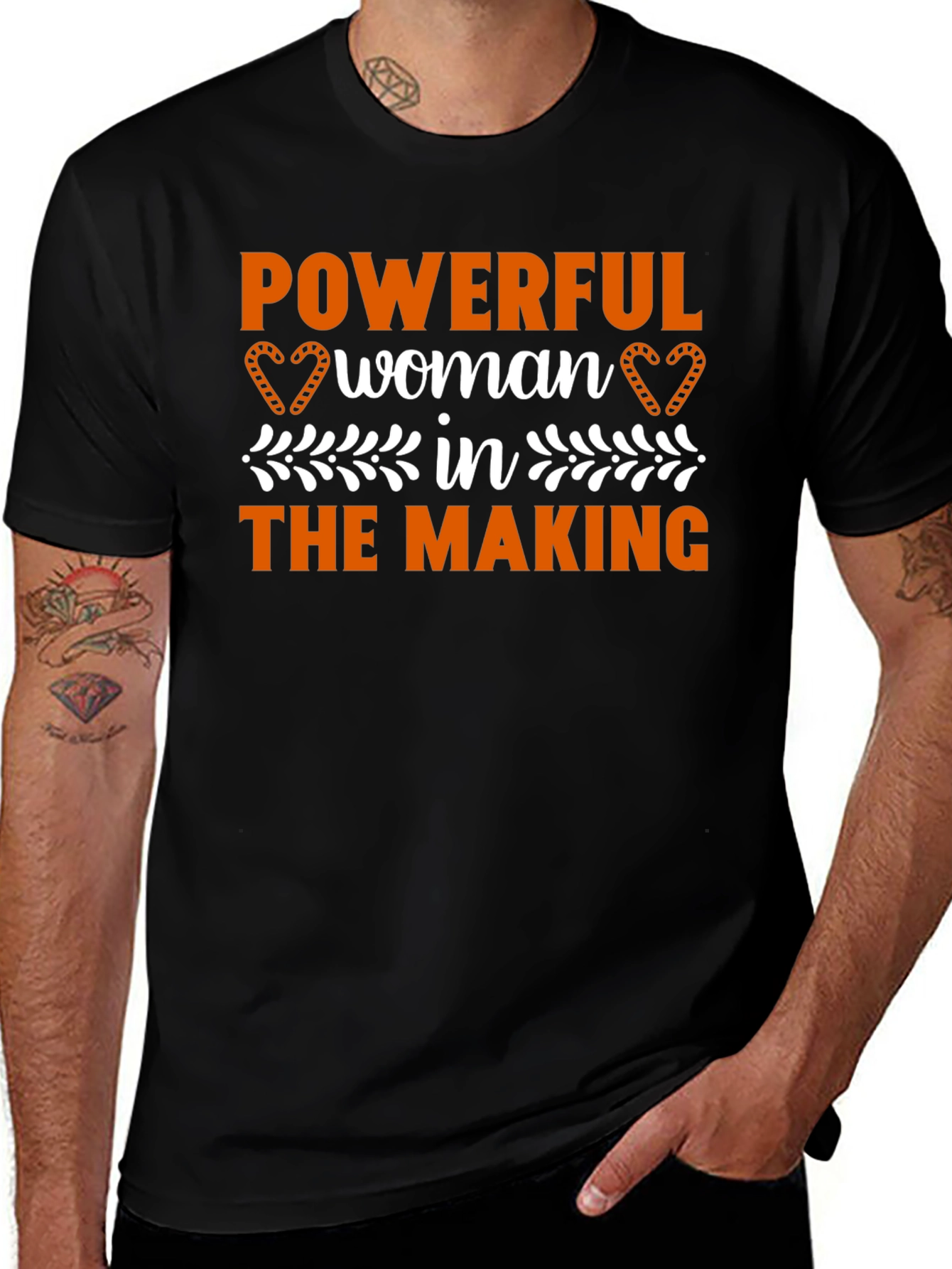 Powerful Woman in the Making Black T-Shirt