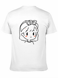 Cute Anime Girl Graphic Black T-Shirt
