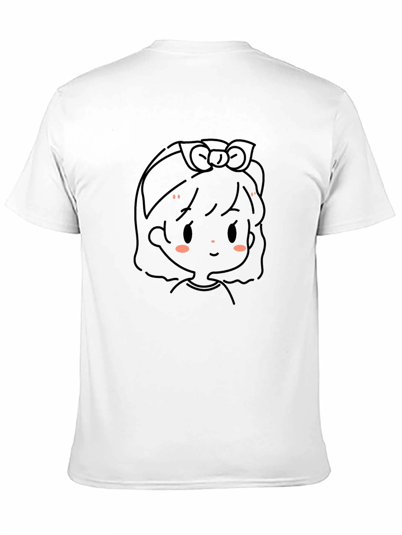 Cute Anime Girl Graphic Black T-Shirt