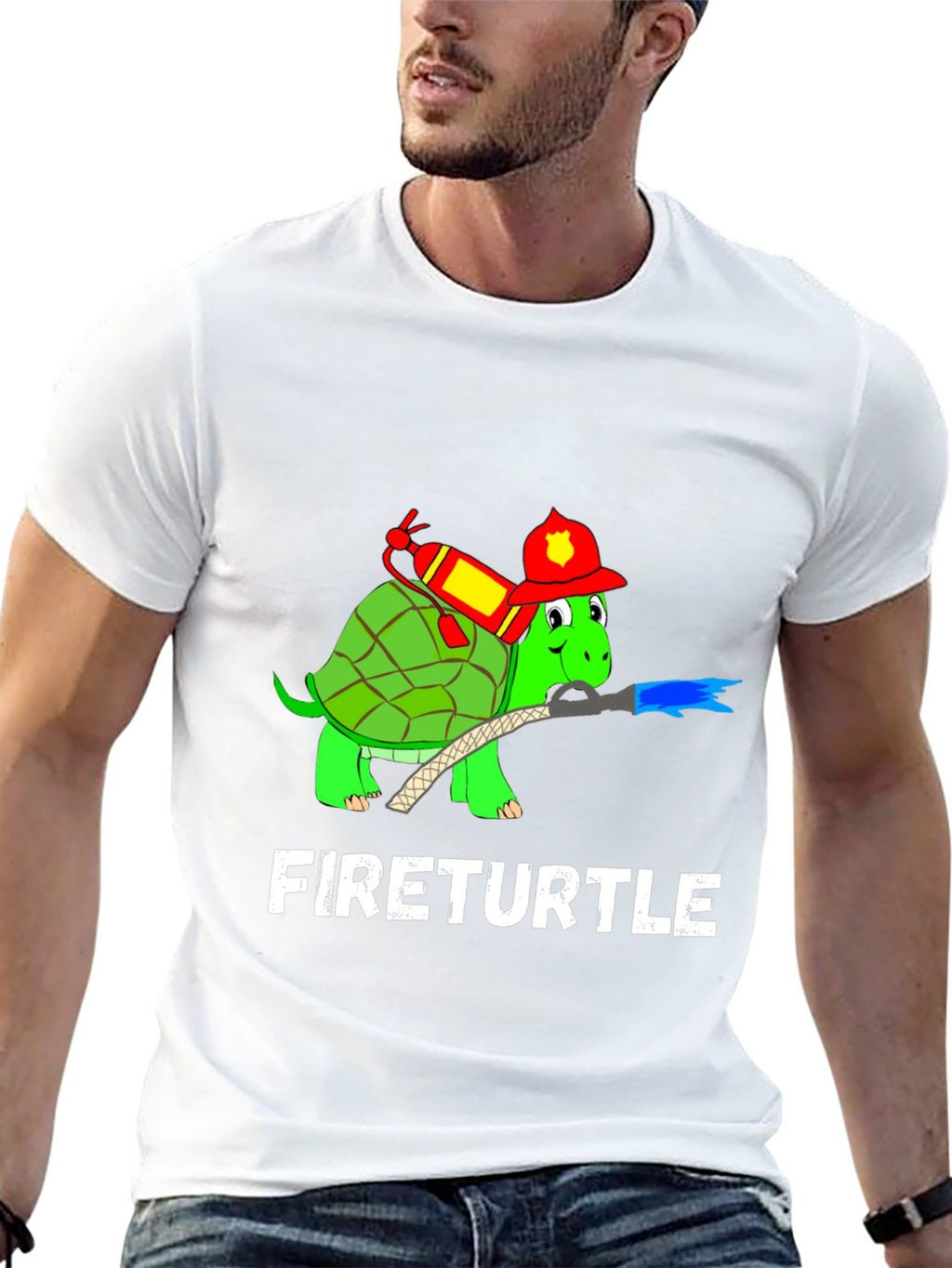 Fireturtle T-Shirt Funny Firefighter Turtle Tee
