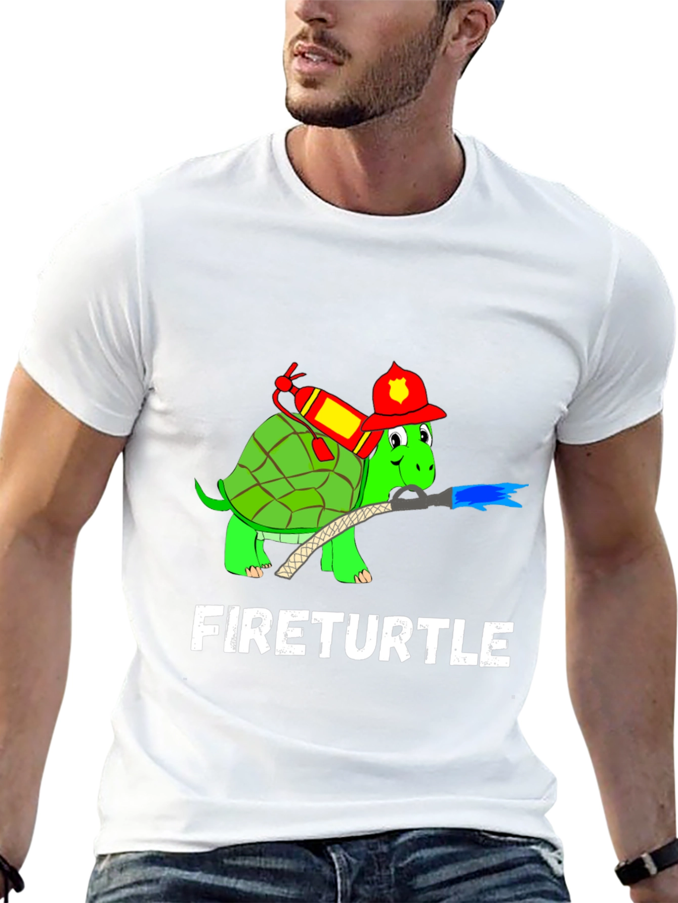 Fireturtle T-Shirt Funny Firefighter Turtle Tee
