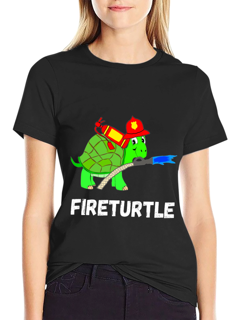 Fireturtle T-Shirt Funny Firefighter Turtle Tee