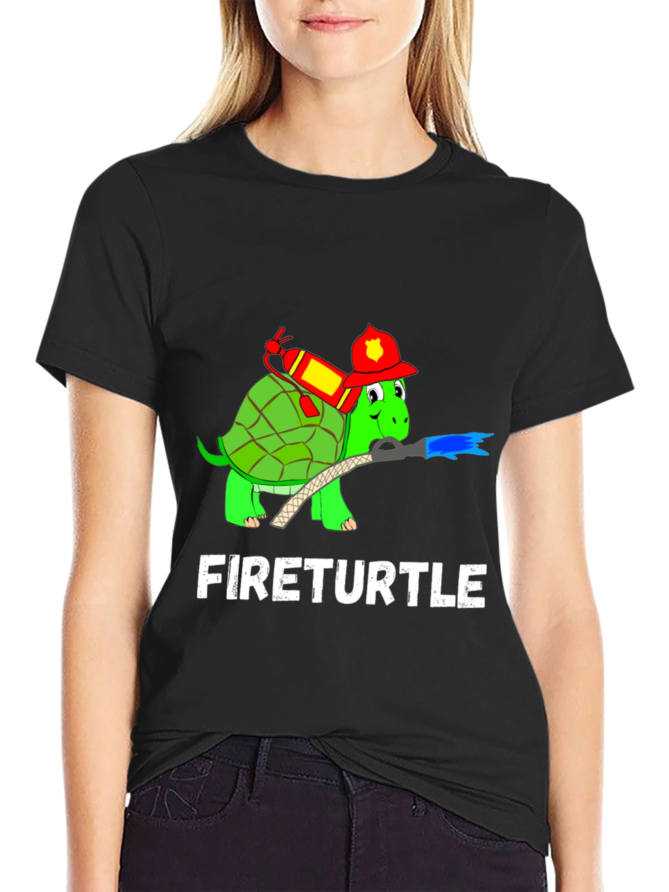 Fireturtle T-Shirt Funny Firefighter Turtle Tee