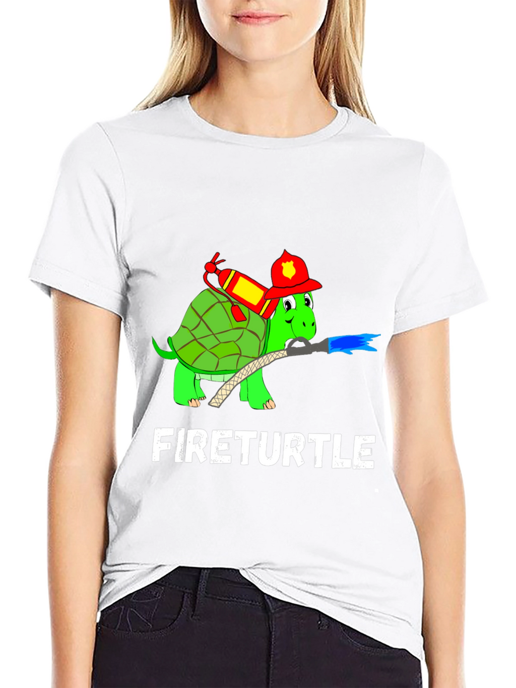 Fireturtle T-Shirt Funny Firefighter Turtle Tee