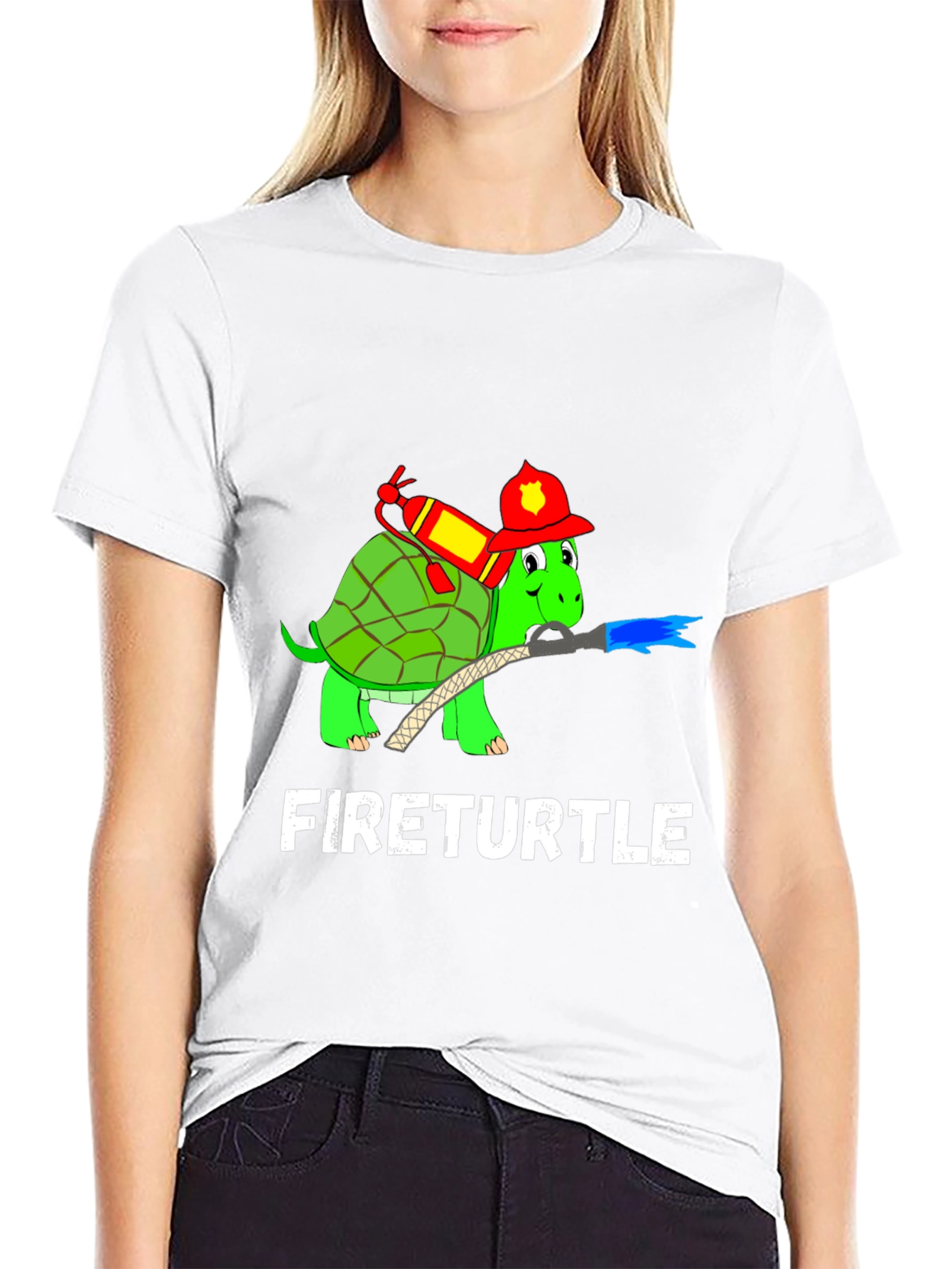 Fireturtle T-Shirt Funny Firefighter Turtle Tee