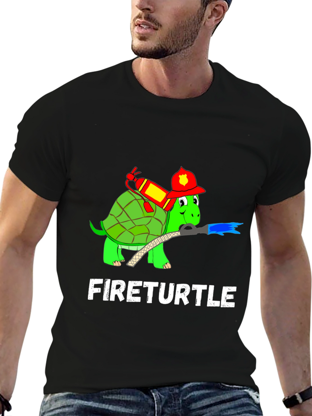 Fireturtle T-Shirt Funny Firefighter Turtle Tee