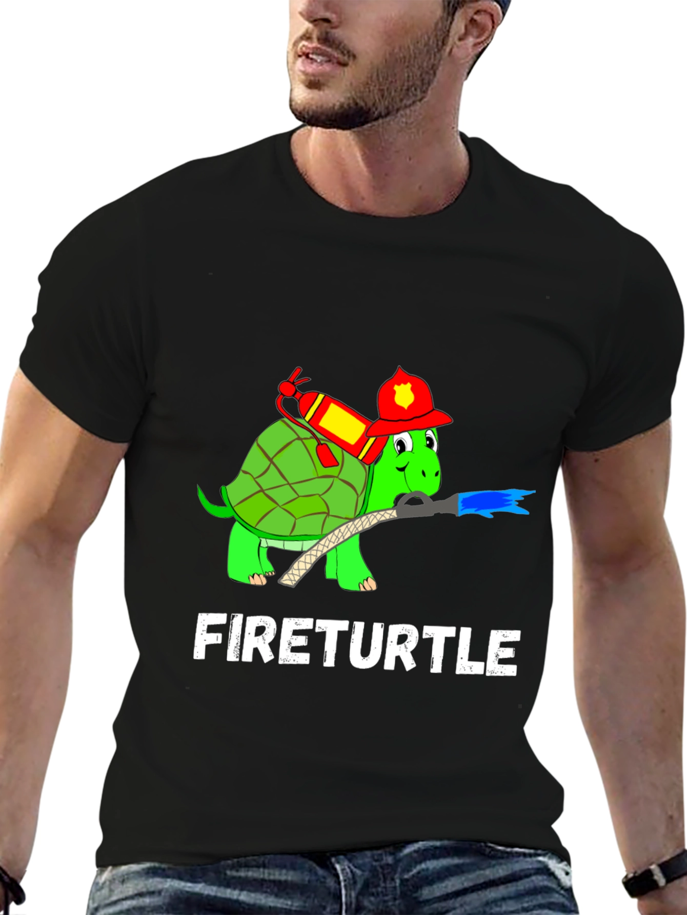 Fireturtle T-Shirt Funny Firefighter Turtle Tee