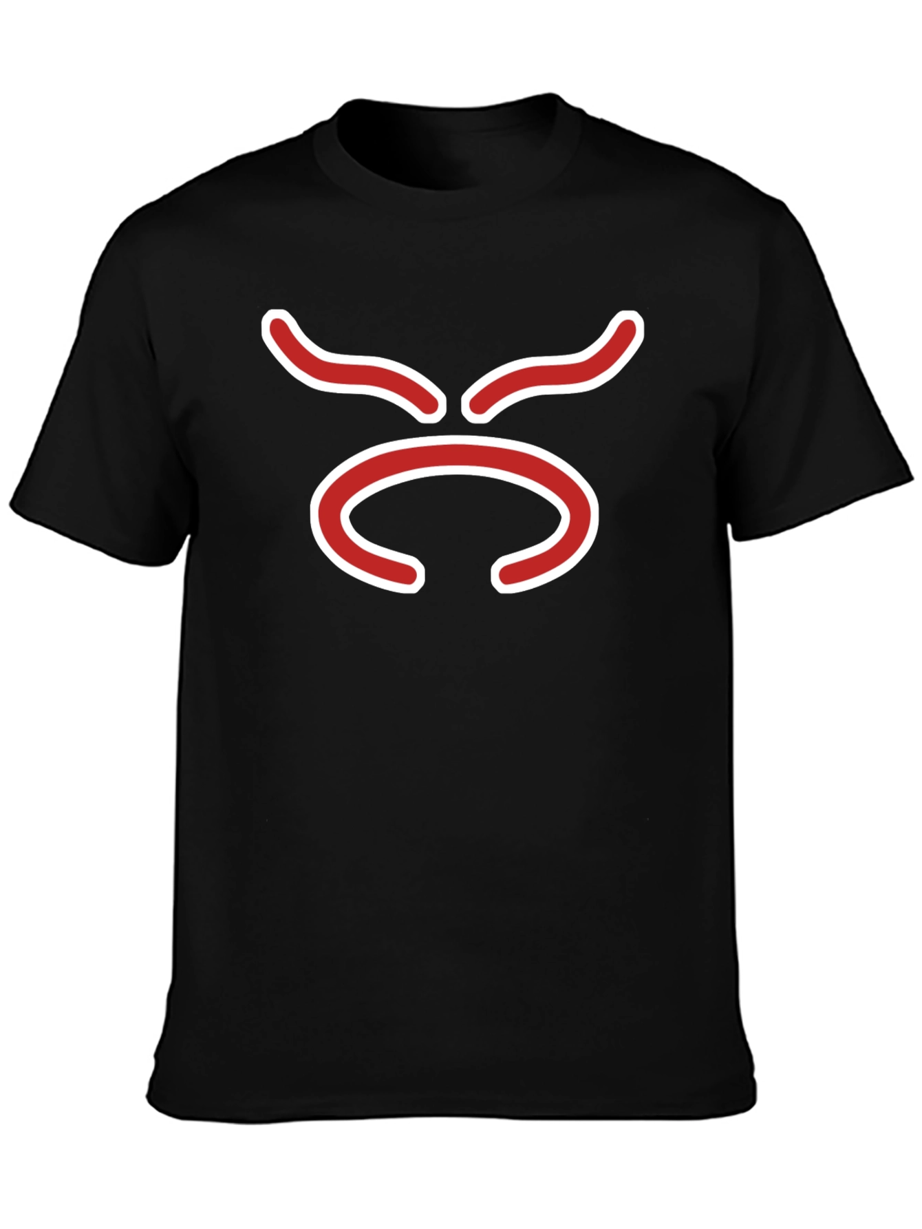 Abstract Face Black T-Shirt