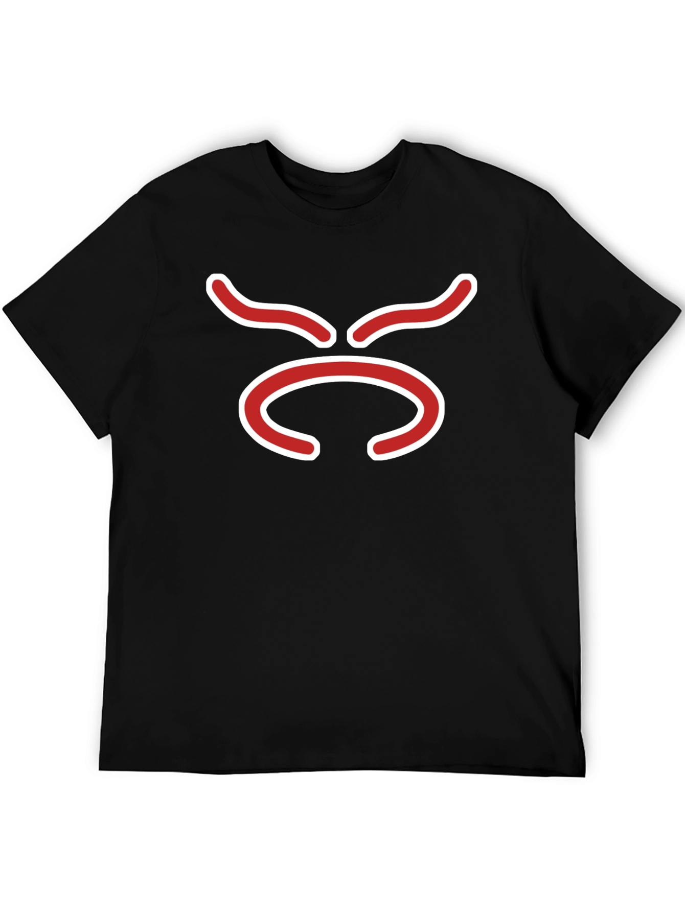 Abstract Face Black T-Shirt
