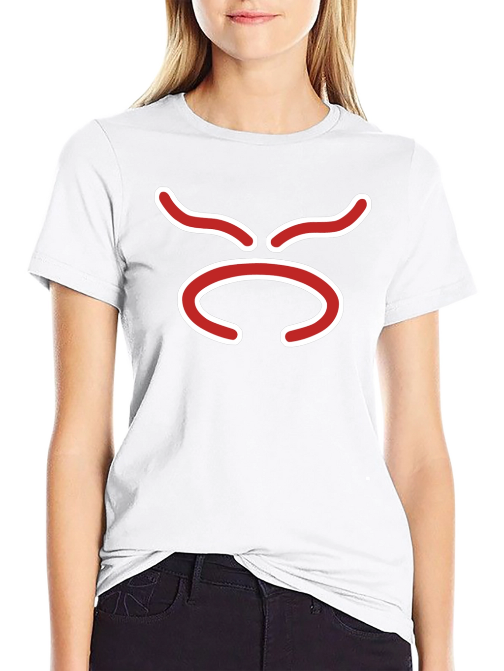 Abstract Face Black T-Shirt