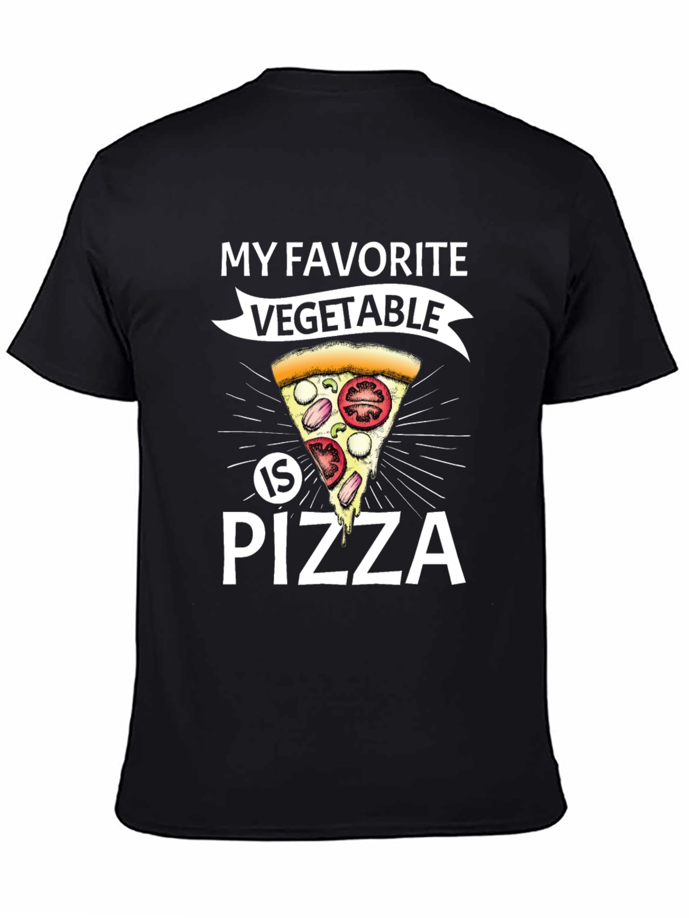 Funny Pizza Vegetable T-Shirt - Foodie Tee