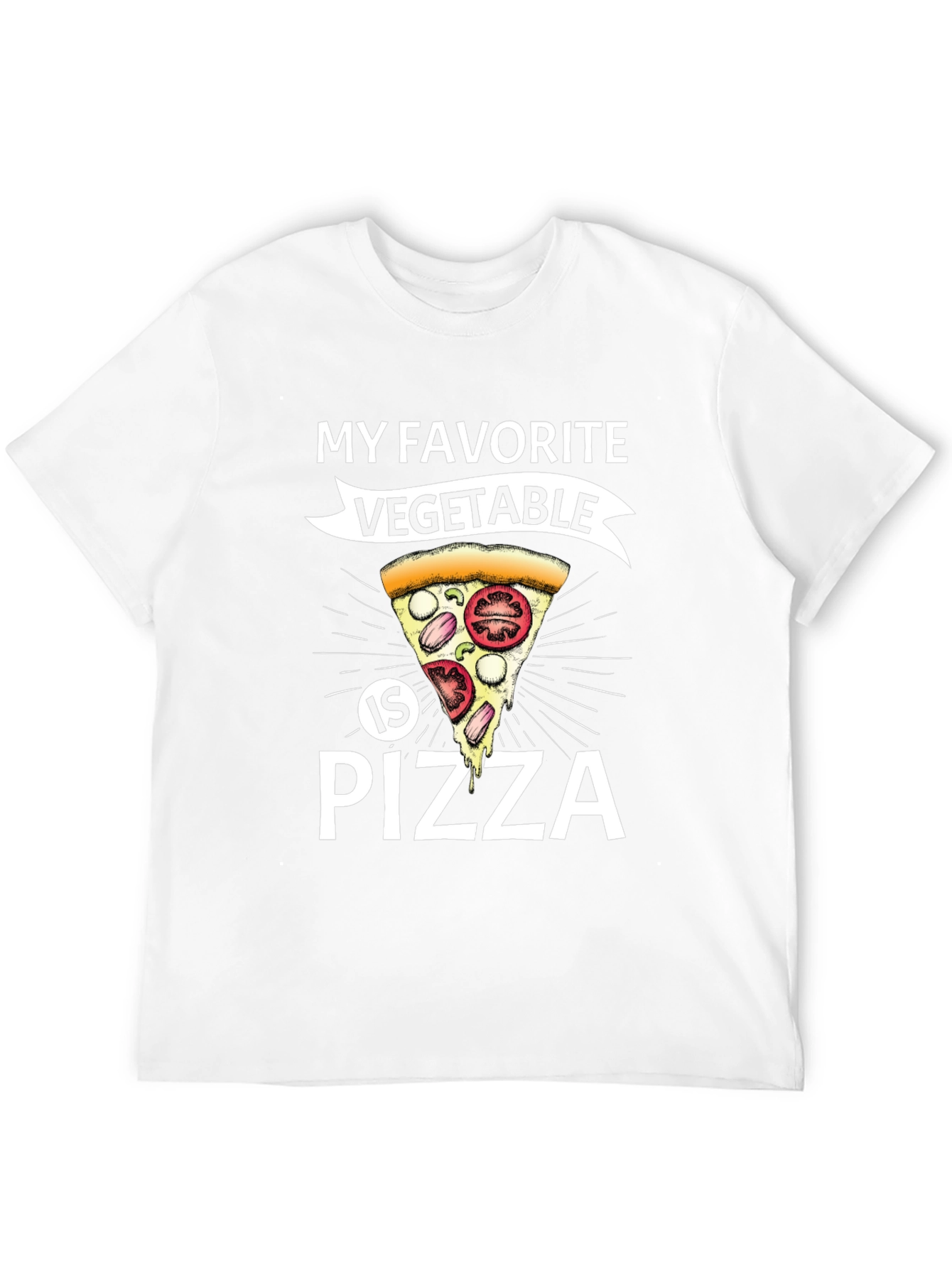 Funny Pizza Vegetable T-Shirt - Foodie Tee