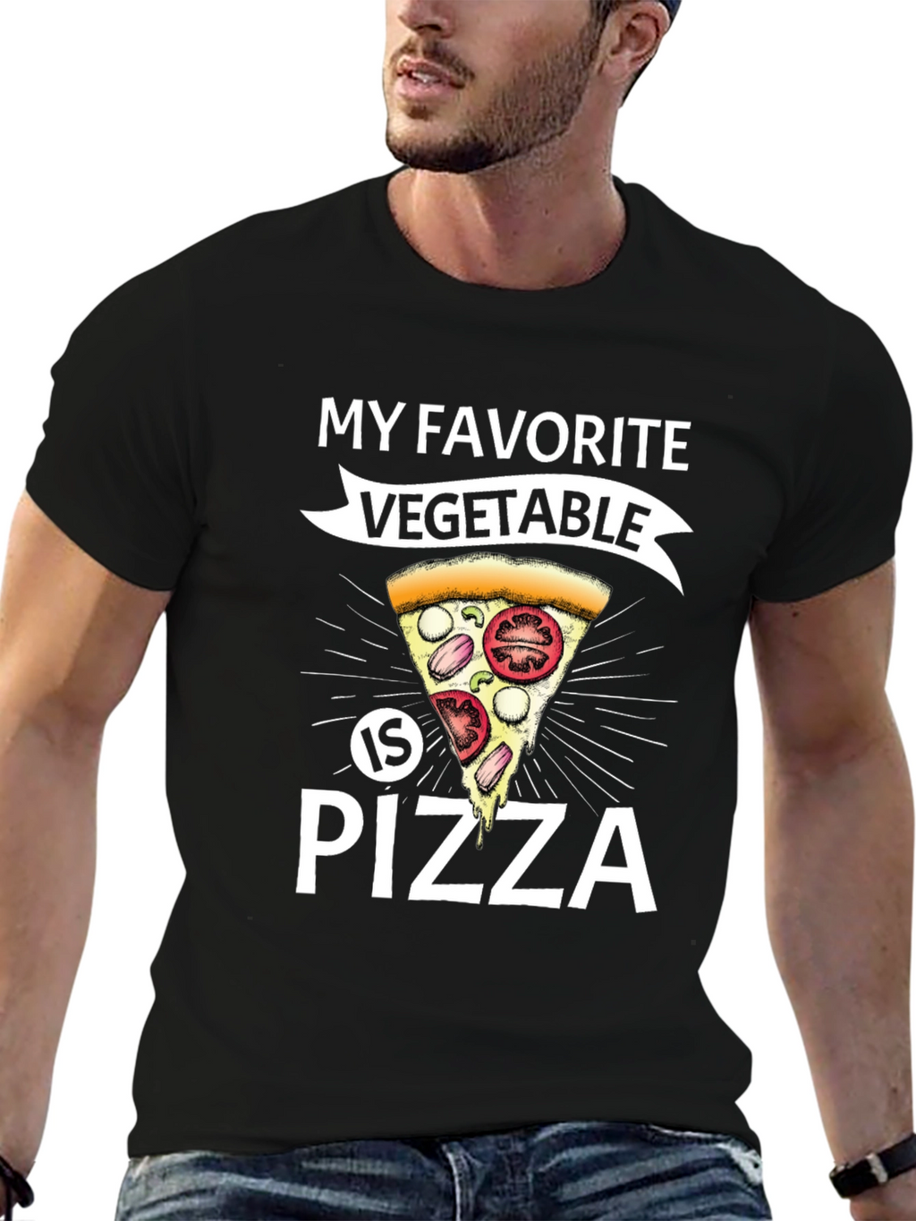 Funny Pizza Vegetable T-Shirt - Foodie Tee