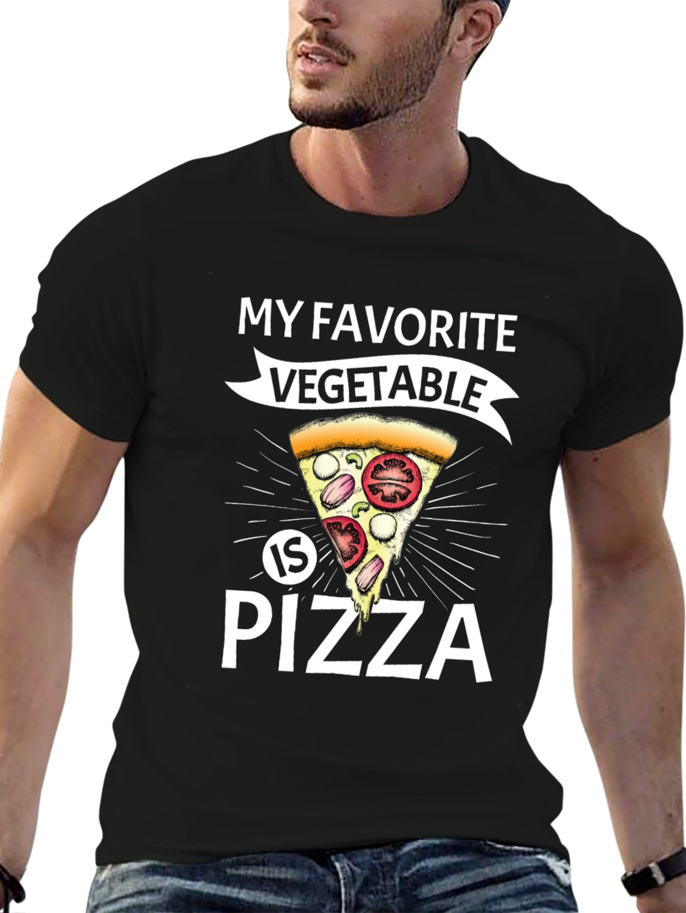 Funny Pizza Vegetable T-Shirt - Foodie Tee