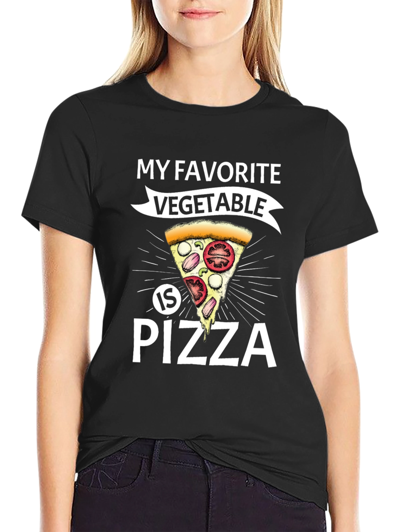 Funny Pizza Vegetable T-Shirt - Foodie Tee