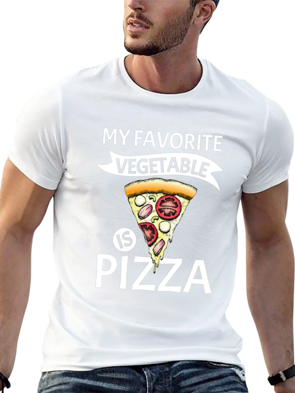 Funny Pizza Vegetable T-Shirt - Foodie Tee