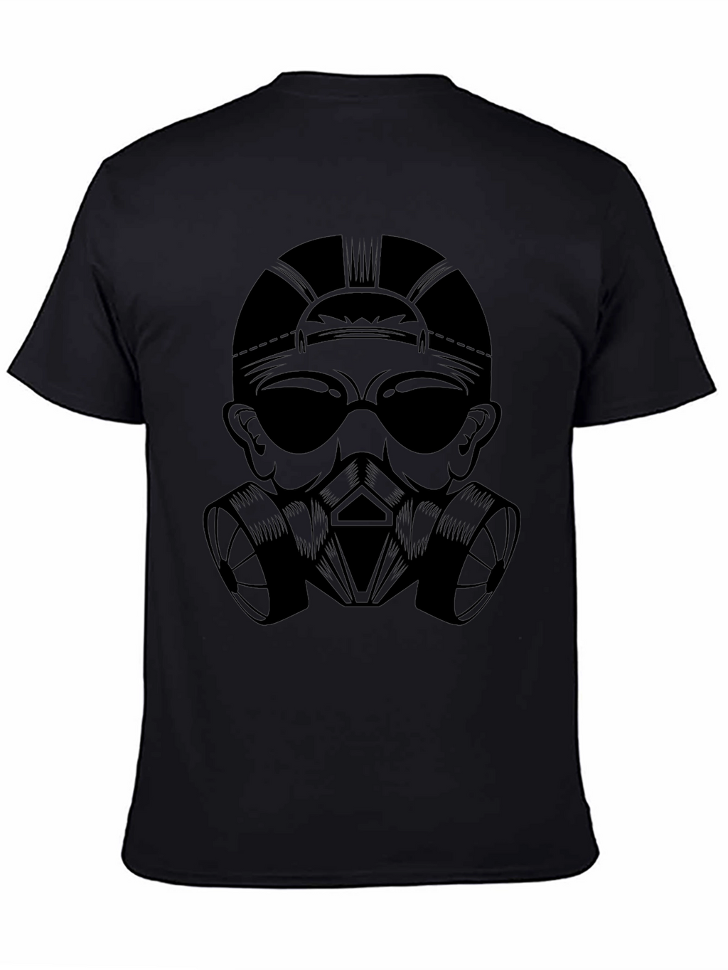 Gas Mask Graphic Tee - Black Crew Neck T-Shirt