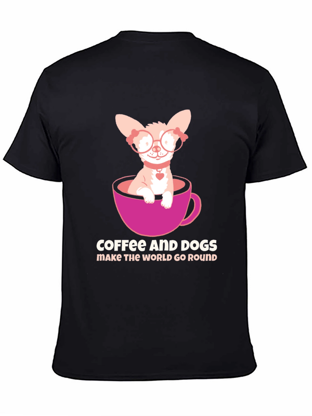 Coffee & Dogs T-Shirt: Cute Chihuahua Tee