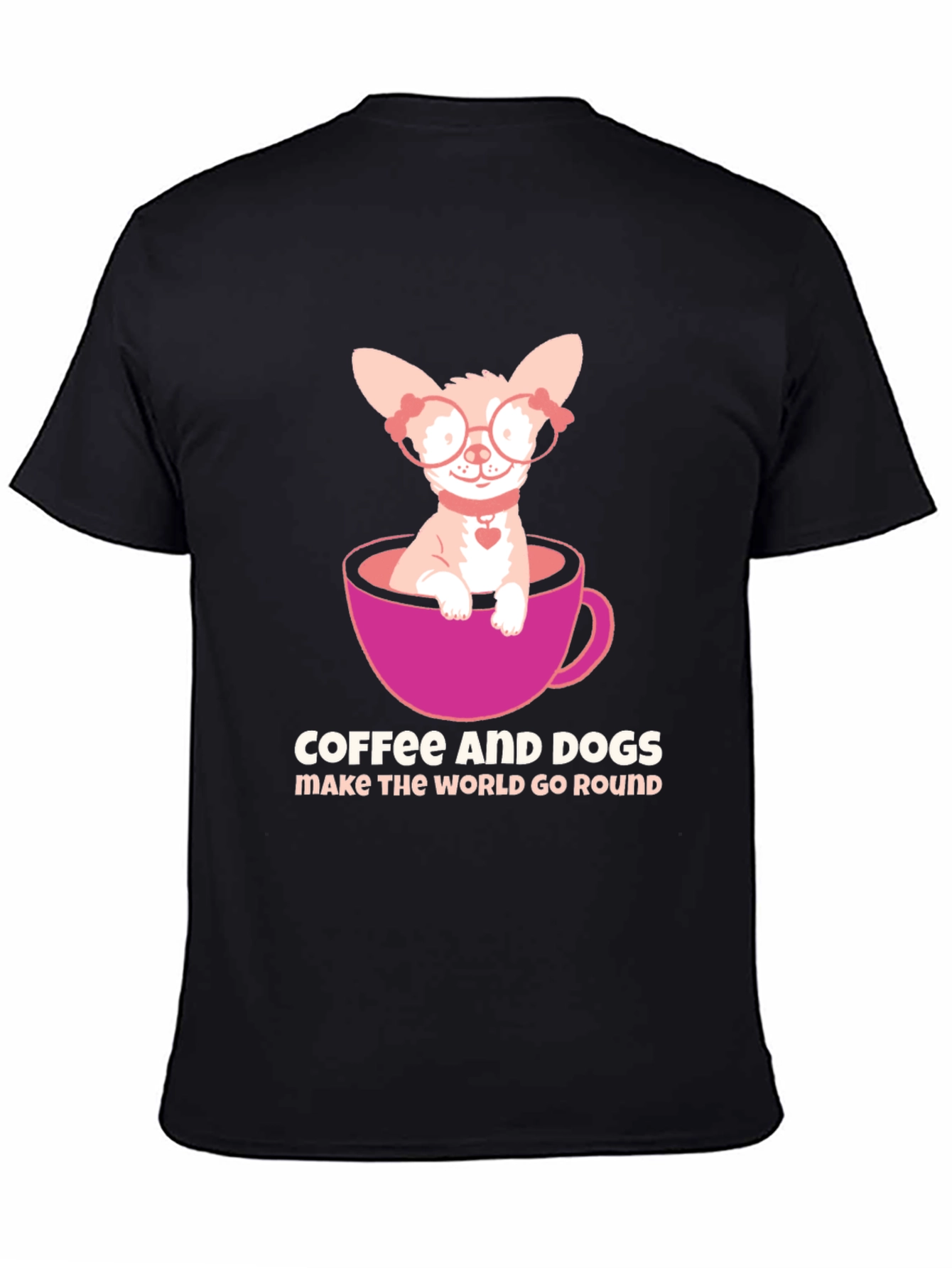Coffee & Dogs T-Shirt: Cute Chihuahua Tee