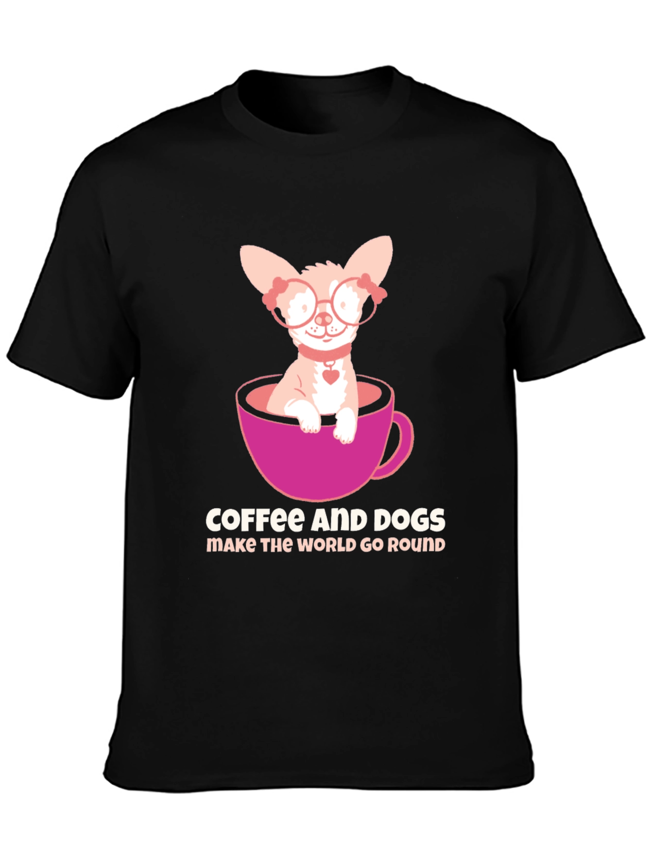 Coffee & Dogs T-Shirt: Cute Chihuahua Tee