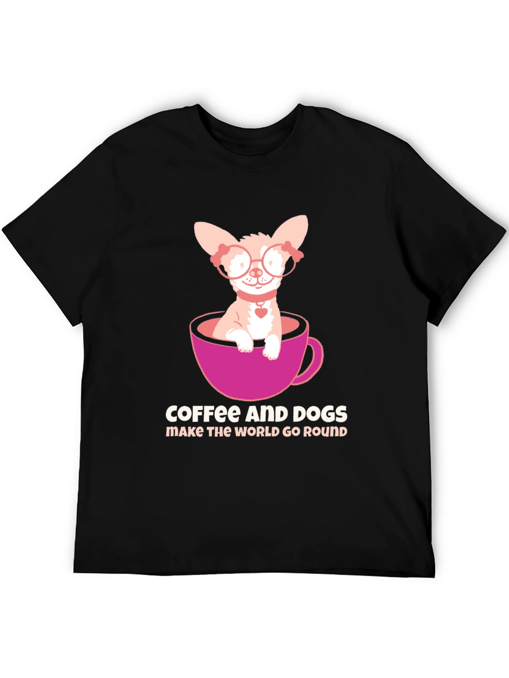 Coffee & Dogs T-Shirt: Cute Chihuahua Tee