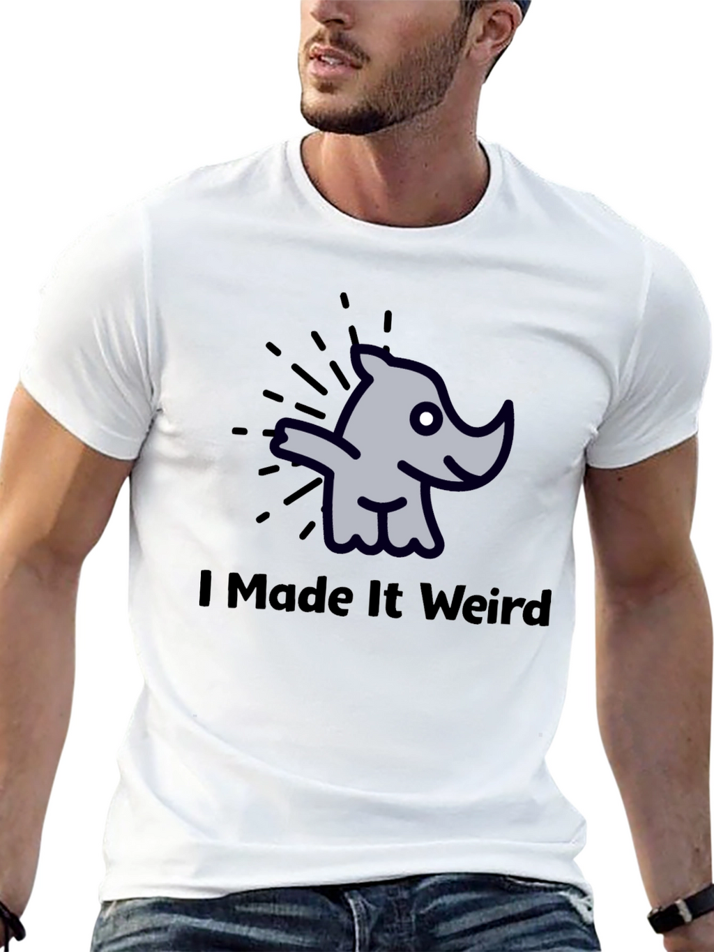 I Made It Weird Rhino Graphic T-Shirt
