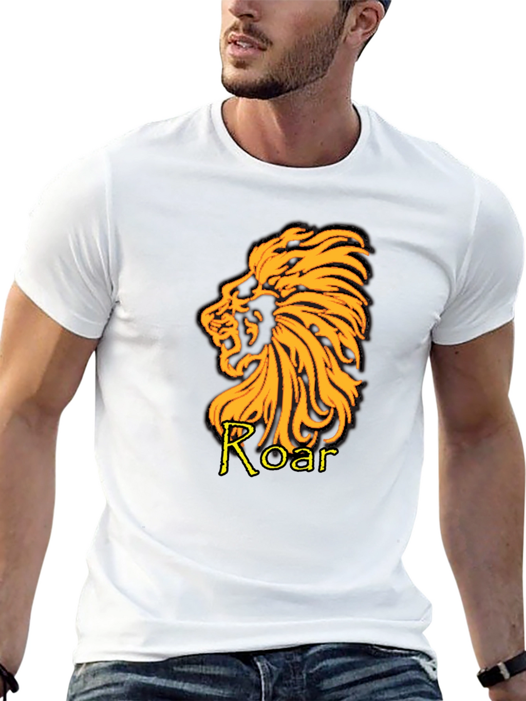 Lion Roar Graphic T-Shirt - Black