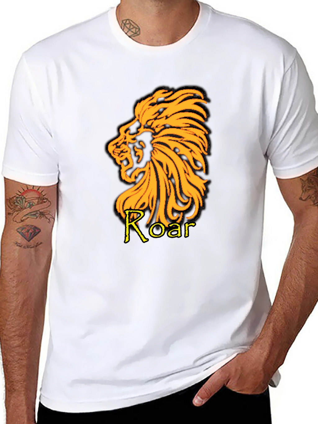 Lion Roar Graphic T-Shirt - Black
