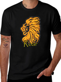 Lion Roar Graphic T-Shirt - Black