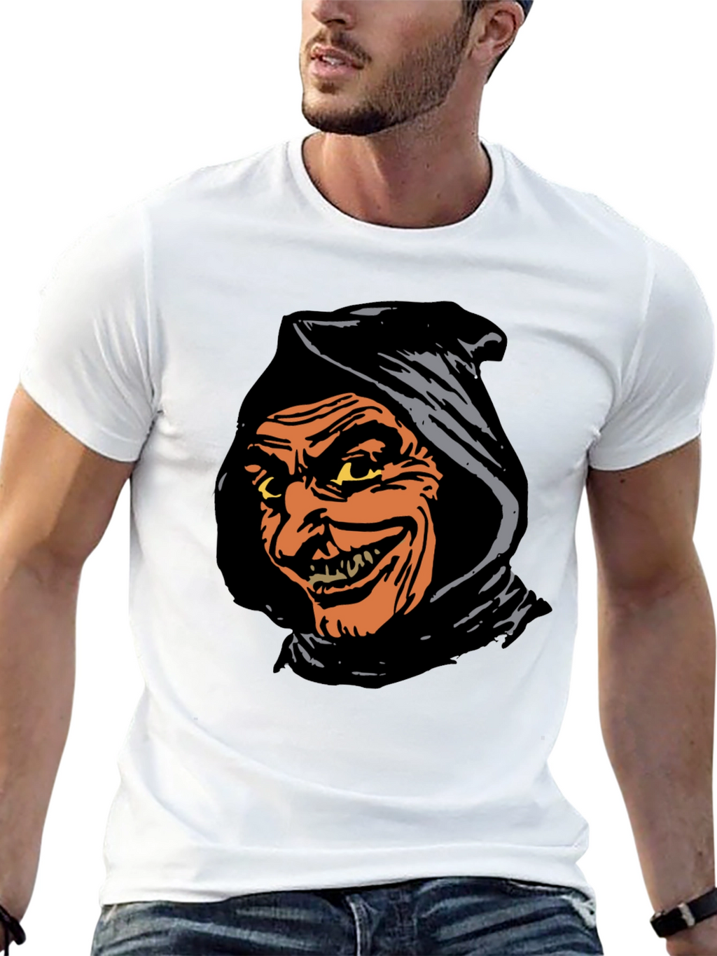 Spooky Grim Reaper Graphic Tee - Black T-Shirt