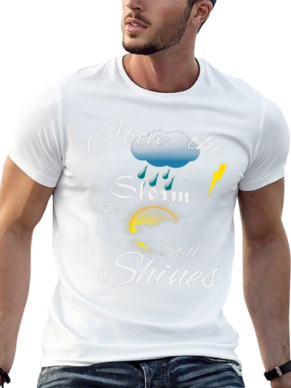 Above the Storm Motivational T-Shirt