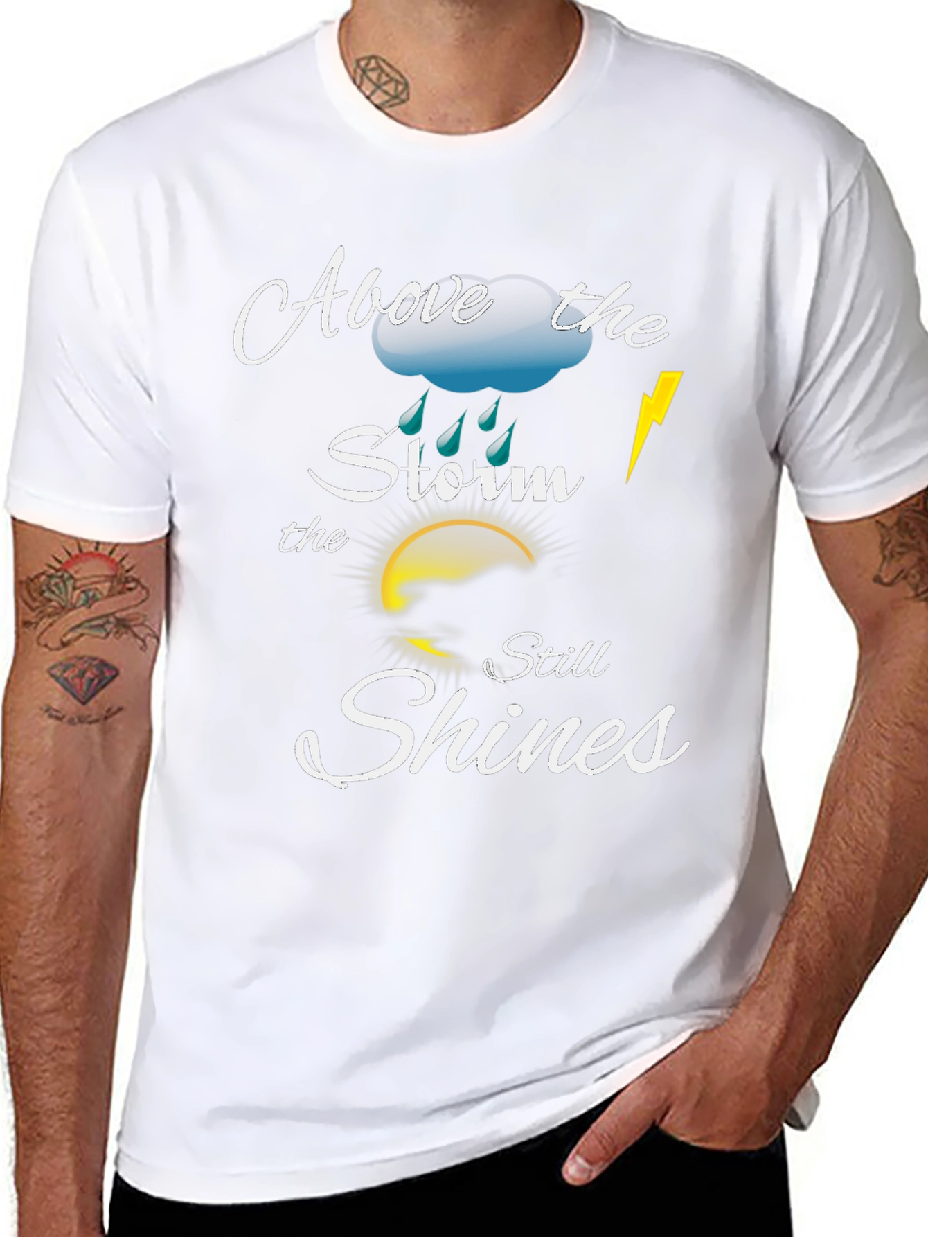 Above the Storm Motivational T-Shirt